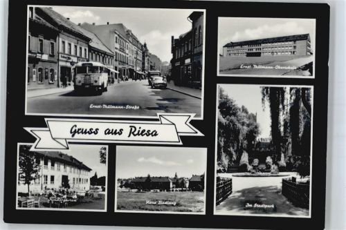Riesa Ernst-Thälmann-Straße Schule Stadtpark
