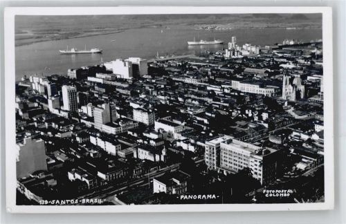 Santos Meer Panorama Fliegeraufnahme
