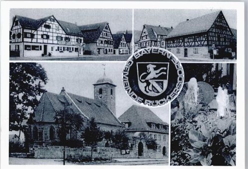 Rückersdorf Kirche, gasthaus, Brunnen