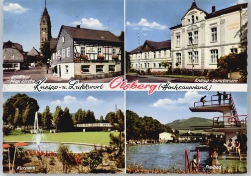 Olsberg gel. 16.4.68, Sanatorium, Schwimmbad, Kurpark
