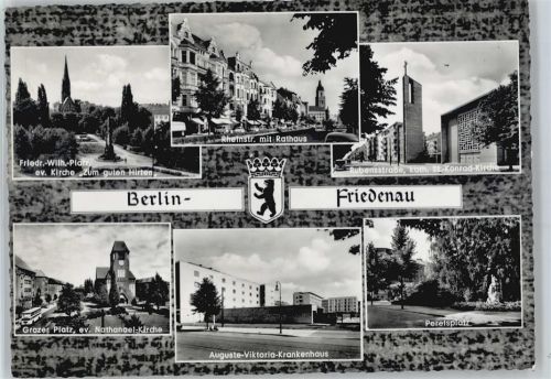 Friedenau Krankenhaus, Perelsplatz, Grazer Platz, Kirche, Rathaus, Rheinstraße