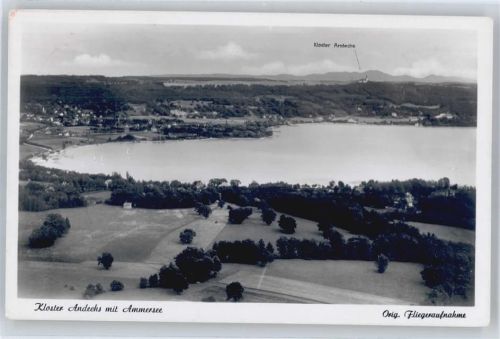 Andechs Orig. Fliegeraufnahme, Kloster Andechs, Ammersee