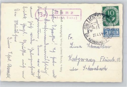 Banz Landpoststempel Schloss