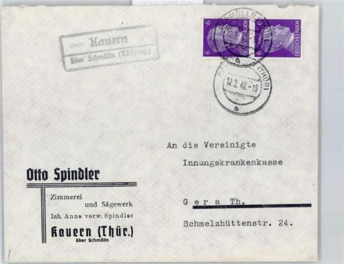 Schmölln Landpoststempel Kauern