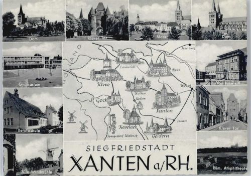 Xanten Dom Markt Mühle Schule