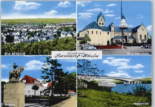 Bendorf Kirche, Denkmal, Rheinbrücke, Ortsansicht