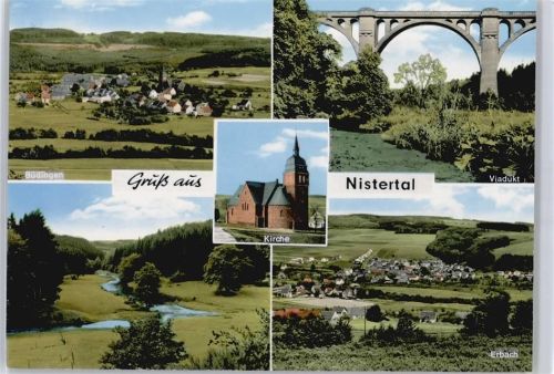 Nistertal Kaufhaus Denker, Büdingen, Erbach, Kirche, Viadukt