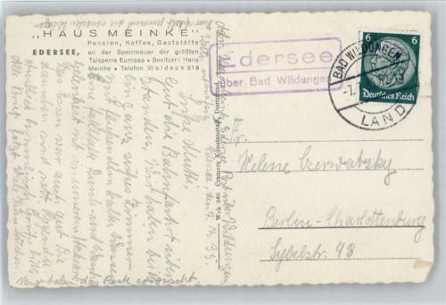 Edersee Landpoststempel