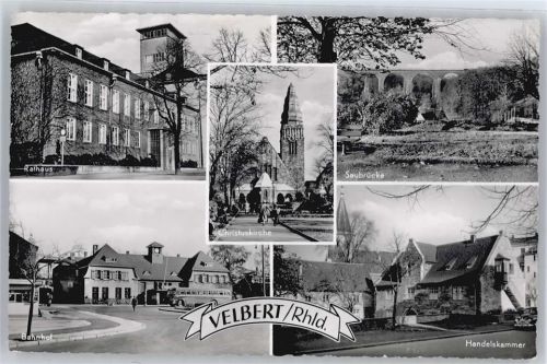 Velbert Rathaus, Bahnhof, Christuskirche, Saubrücke, Handelskammer
