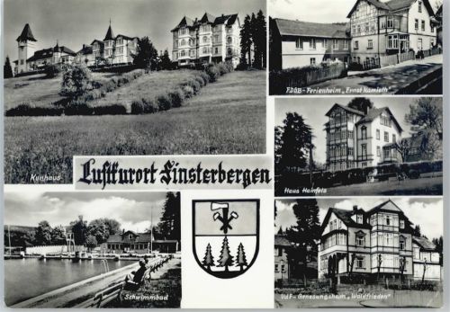 Finsterbergen Kurhaus, Schwimmbad, Ferienheim Ernst Kamieth, Haus Hainfels, Genesungsheim Waldfrieden