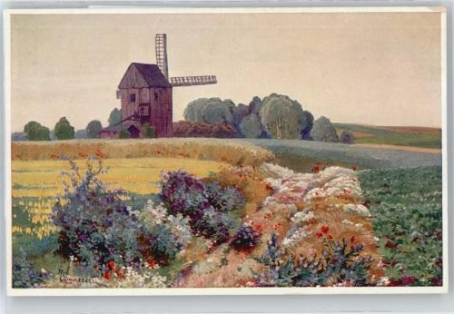 No.1095 , Das deutsche Land , Windmühle