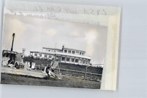 Wremen Foto mit Negativ, Gaststätte Strandhalle