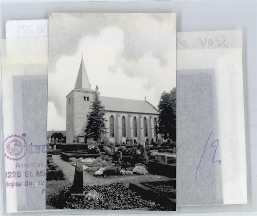 Nordstemmen Foto mit Negativ, Kirche, Friedhof