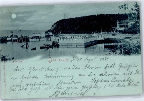 Glücksburg Strandhotel , Mondschein