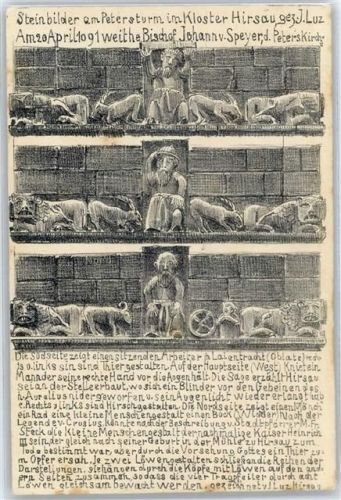 Hirsau Steinbilder am Petersturm im Kloster