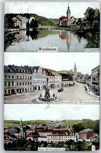 Waldheim Seepartie, Obermarkt, Wettinbrunnen, Strafanstalt