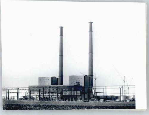Landesbergen Foto mit Negativ, Kraftwerk