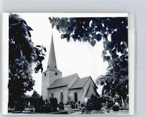 Burgstemmen Foto mit Negativ, Kirche, Friedhof