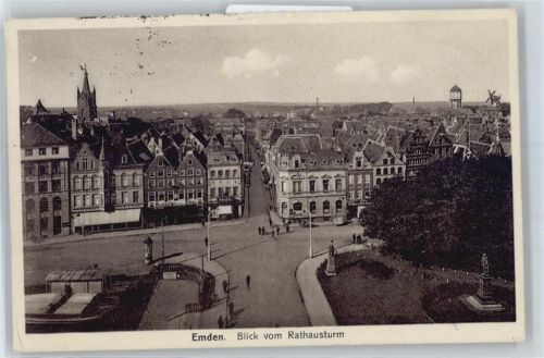 Emden Blick vom Rathausturm, Denkmal
