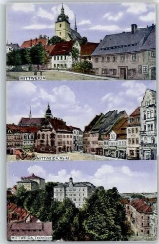 Mittweida Kirche, Marktplatz, Technikum