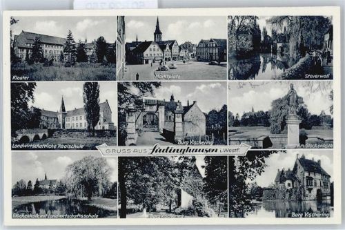 Lüdinghausen Kloster, Marktplatz, Steverwall, Am Glockenkolk, Burg Vischering, Landwirtschaftliche Realschule