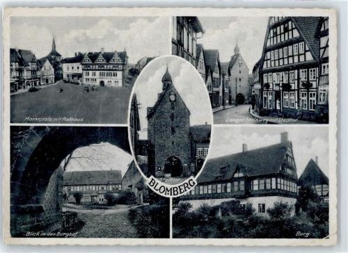 Blomberg Marktplatz, Rathaus, Stadttor, Langer Steinweg, Burg