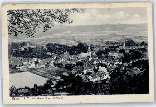 Erbach Blick von der schönen Aussicht