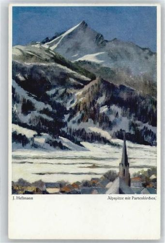 Partenkirchen Künstlerkarte (Hellmann), Alpspitze