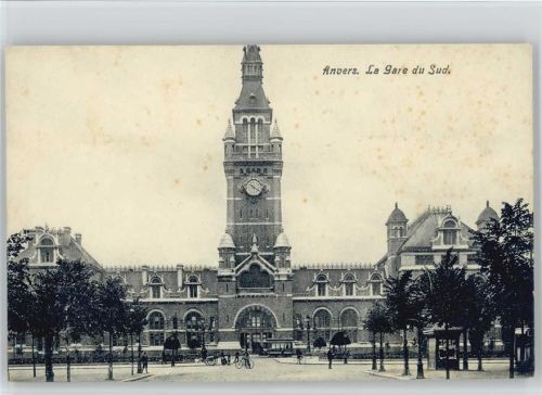 1915 La Gare du Sud Bahnhof Straßenbahn