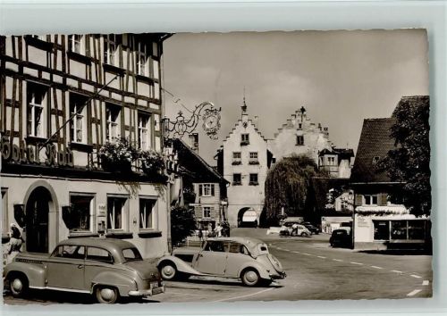 Tettnang 1958 Bärenplatz mit Torschloß