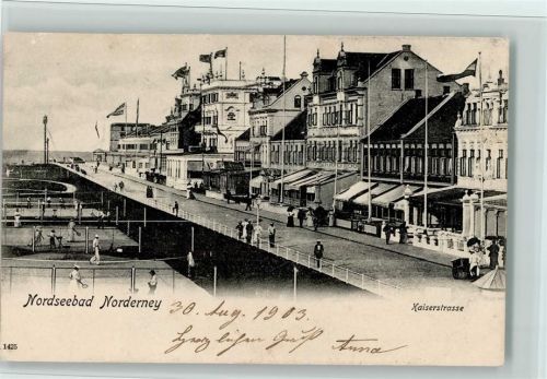 Norderney 1903 Kaiserstrasse Tennisplätze
