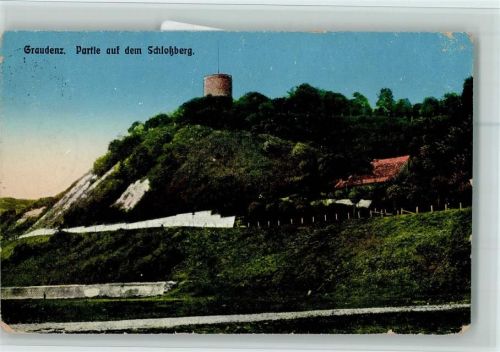 Graudenz Partie auf dem Schloßberg Feldpost Zensurstempel