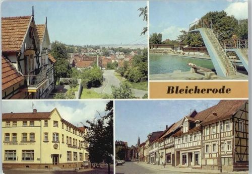 99752 O5502 Bleicherode - Freibad Kulturhaus Glück auf Maxim-Gorki-Straße