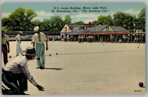 Lawn Bowling im Mirror Lake Park, St. Petersburg, Fla. 1935 USA