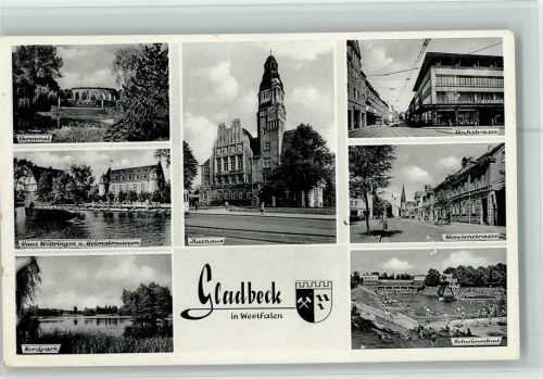 Gladbeck Ehrenmal Haus Wittringen und Heimatmuseum Nordpark Rathaus Hochstraße Horsterstraße Schwimmbad