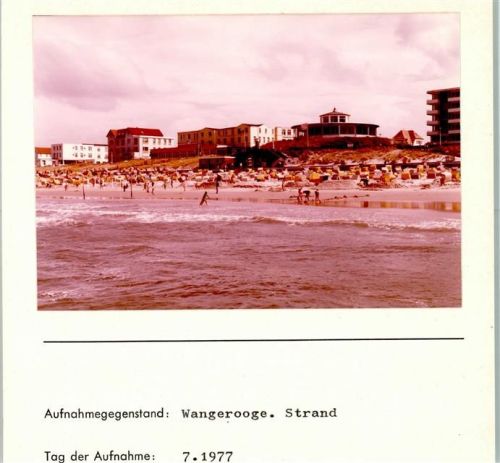 Wangerooge Strand Foto montiert auf Karton