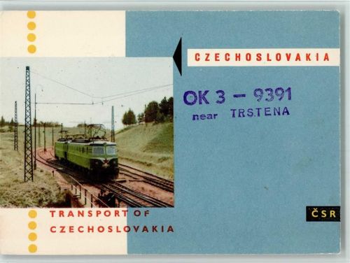 E-Lok OK3-9391 QSL-Karte