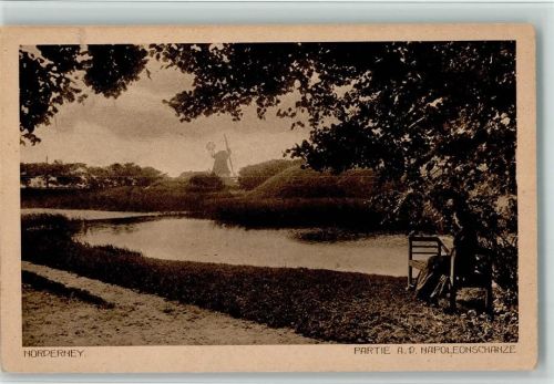 Norderney Partie an der Napoleonschanze Windmühle