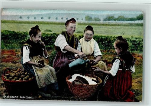 Bauernfamilie beim Vesper während der Feldarbeit Serie 8 Nr. 189