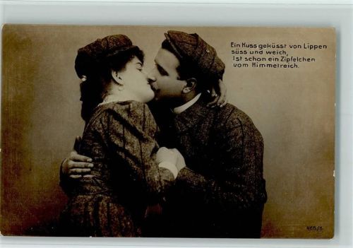 Paar küsst sich Ein Kuss geküsst von Lippen