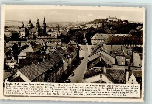 Fulda Blick gegen Dom und Frauenberg