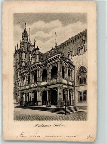 Köln Altstadt-Süd 101 1903 Radierung Rathaus