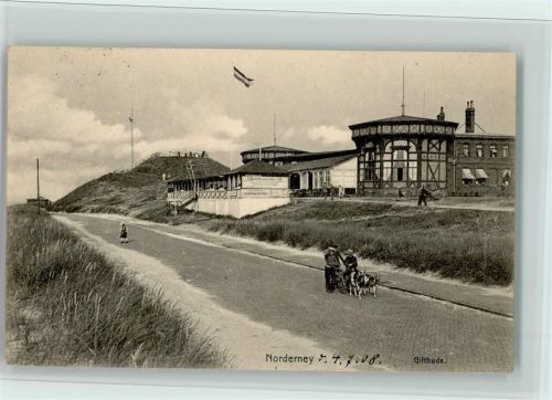 Norderney 1908 Giftbude Ziegen