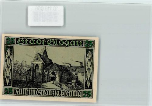 Glogau Notgeld 25 Pf. Franziskaner Klosterkirche Rücks. Heilige Figuren