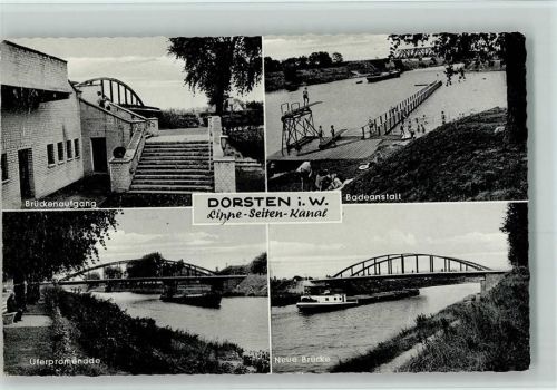 Dorsten Brückenaufgang Badeanstalt Uferpromenade Neue Brücke