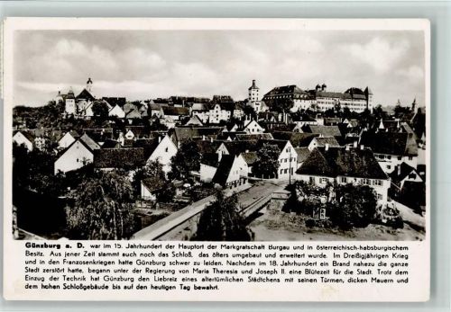 Günzburg 1956 Chronik Karte