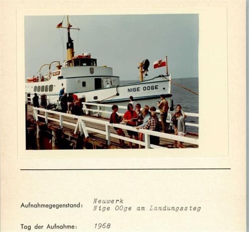 Hamburg-Insel Neuwerk Foto montiert auf Karton Nige Ooge