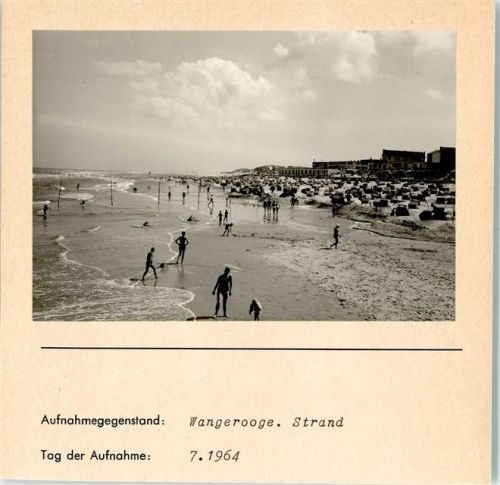 Wangerooge Strand Foto montiert auf Karton