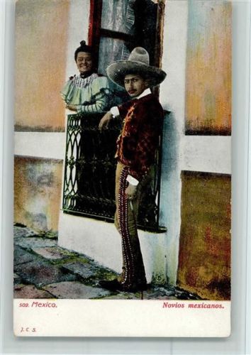 1900 Volkstypen - Novios mexicanos AK