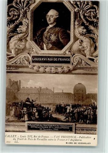 Musee de Versailles Louis XVI. Publication du Traite de Paix de Versailles entre la France et l´Angleterre 2-Bild-Aufnahme